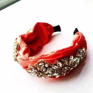Peach diamond headband